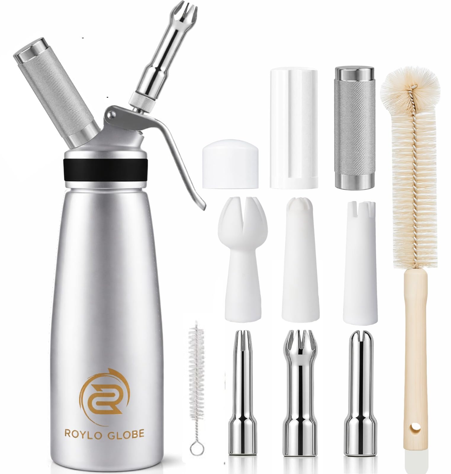 Amazon.com: ROYLO GLOBE Professional 500 ml Aluminum Whipped Cream